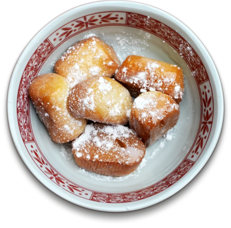 Жареная булочка маньтоу со сгущёнкой